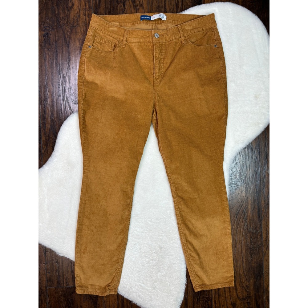 Old Navy Corduroy Pants 14 Petite Brown Rockstar Super Skinny Stretch 14P Women